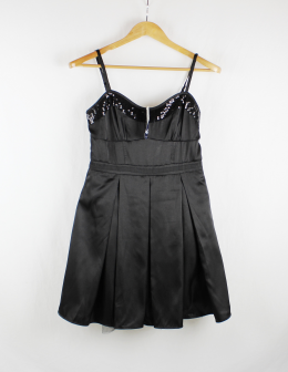vestido paillettes satinado kiabi