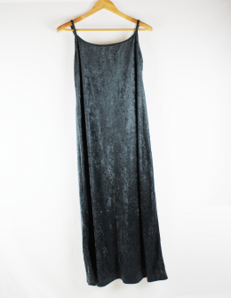 vestido largo terciopelo benetton
