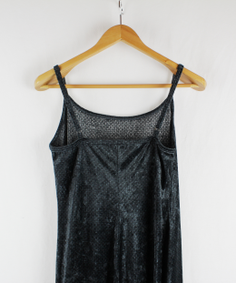 vestido largo terciopelo benetton