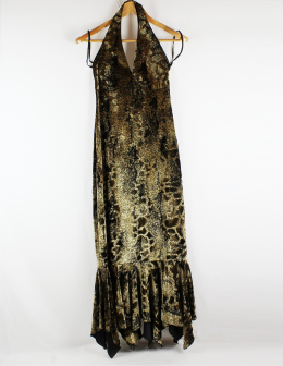 vestido halter animal print