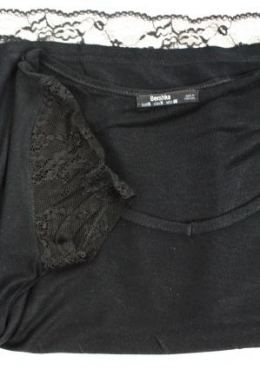 blusa punto encaje bershka