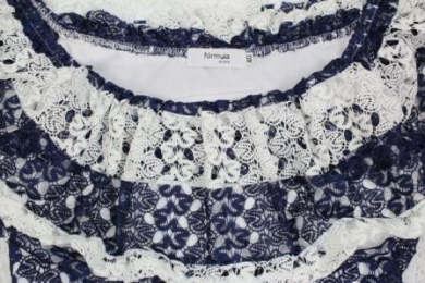 vestido encaje rayas formula joven