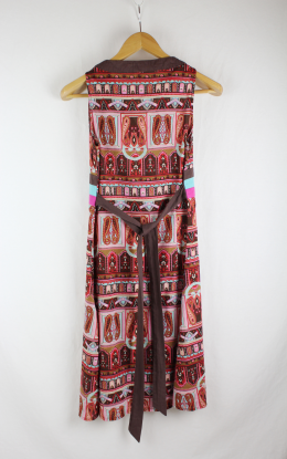 vestido estampado sandalo