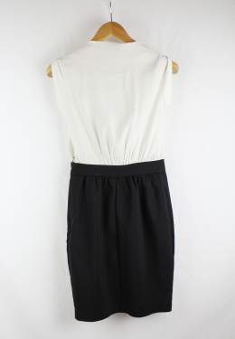 vestido bicolor mango