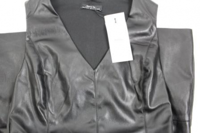 vestido eco piel bershka