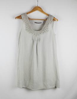 vestido lino zara