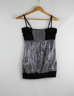mini vestido paillettes