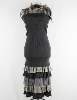 vestido lana-seda diktons