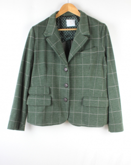 blazer cuadros verde lasserre