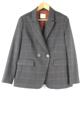 blazer cuadros marron laserre