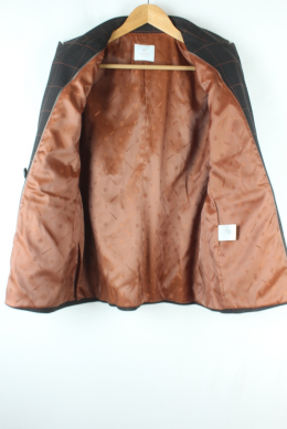 blazer cuadros marron laserre