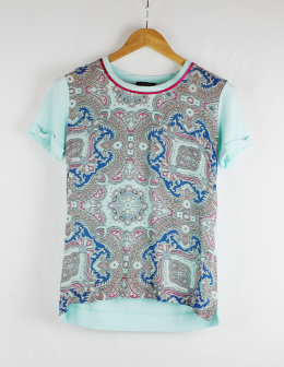 blusa seda/punto paisley lasserre