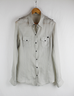 camisa lino ikks