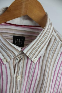 camisa hombre rayas lino Pedro del Hierro