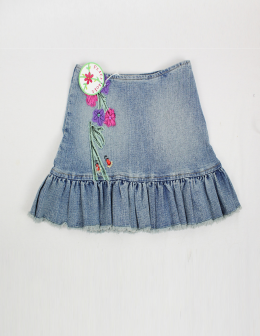 falda denim peace and love