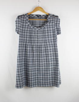 vestido tartan blanco