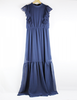 vestido largo gasa lamorena