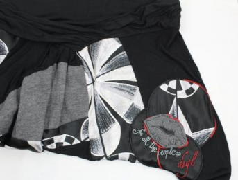 falda punto desigual