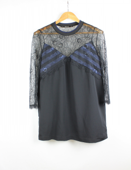 vestido encaje zara l/40