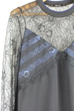 vestido encaje zara l/40