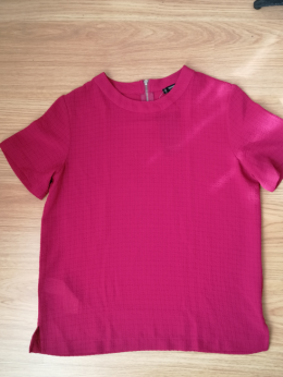 Blusa manga corta colo fucsia