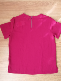 Blusa manga corta colo fucsia