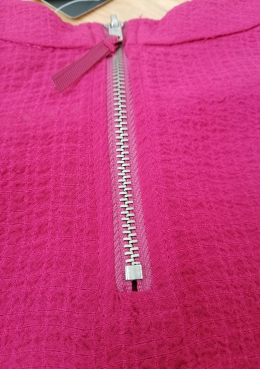 Blusa manga corta colo fucsia