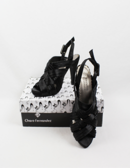 sandalias satinadas charo fernandez