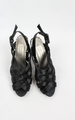 sandalias satinadas charo fernandez