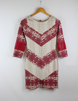 vestido punto animal print md