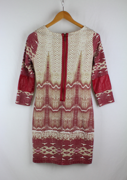 vestido punto animal print md