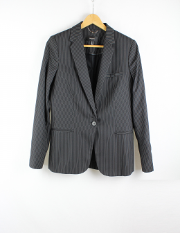 Blazer rayas diplomatica mango