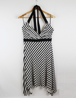 vestido halter rayas yessica