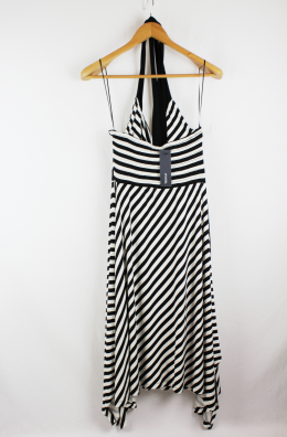 vestido halter rayas yessica