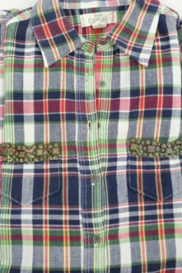 camisa tartan basics casual by sfera