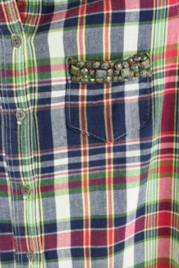 camisa tartan basics casual by sfera