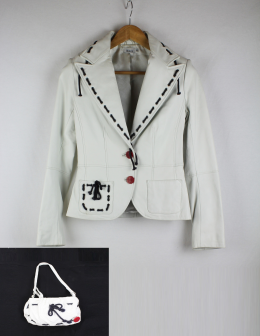 chaqueta 36 piel blanco