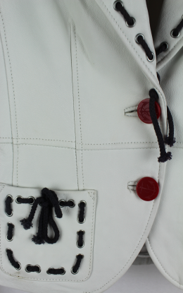 chaqueta 36 piel blanco