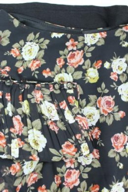 vestido cut out en gasa estampada