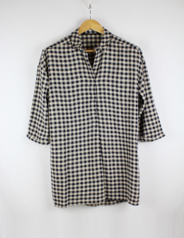 vestido camisero oversize cuadros zara