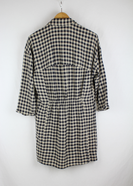 vestido camisero oversize cuadros zara