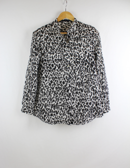 camisa animal print zara m