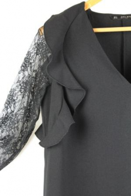 vestido encaje zara m