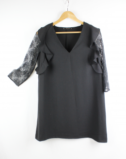vestido encaje zara m