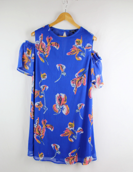 vestido gasa cut out salsa
