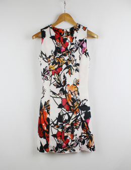 vestido estampado mango xs