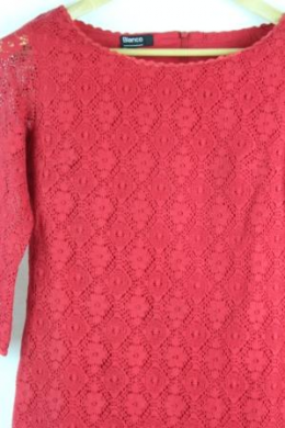 vestido guipur blanco xs