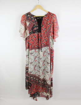 vestido largo paisley amitie l