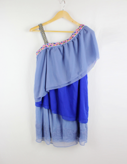 vestido asimetrico custo lowxury m