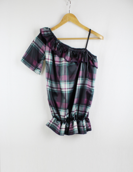blusa tartan asmiemtrica m